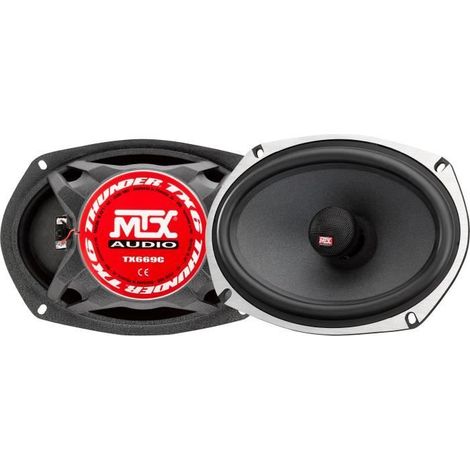 MTX TX669C Altavoces de coche Coaxiales 15x23cm 6x9" 2 vías 120W RMS 4 Chasis de aluminio Tweeters de neodimio de cúpula de seda Membrana de fibra (1/4)