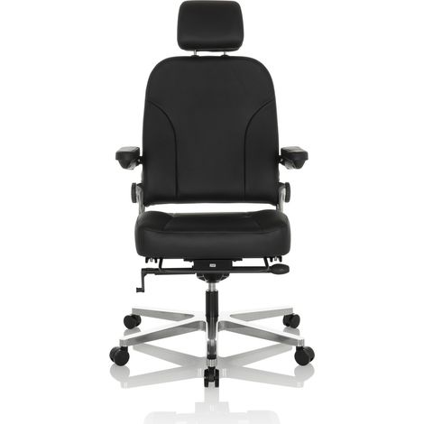 [NEUWERTIG] B-Ware Hjh Office Bürostuhl Chefsessel 24 Hours F Leder Schwarz Sessel Stuhl Möbel