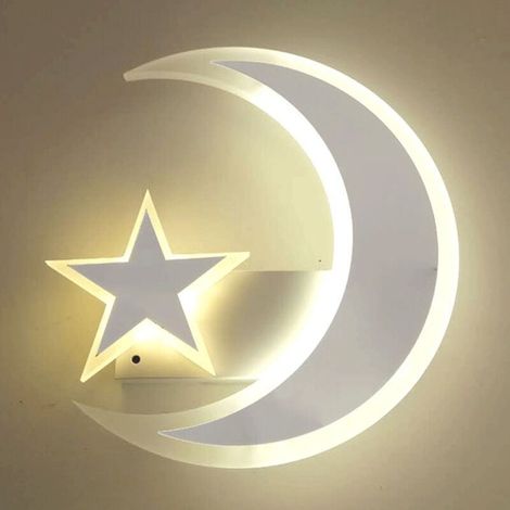Moderne Appliques Mural Nordique Blanc LED Fer Acrylique Lampe Créative pour Salon Chambre Garçon Fille Enfant