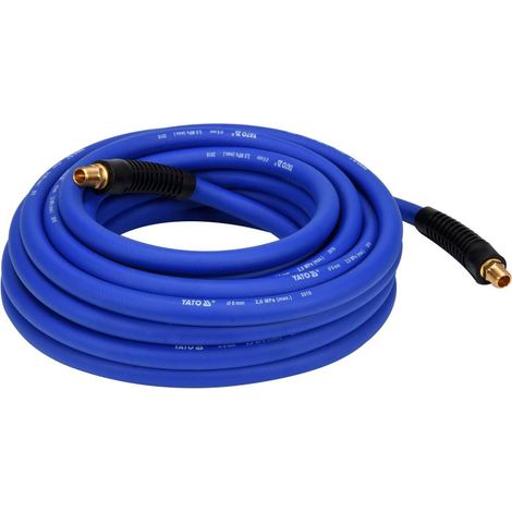 Yato YT-24237, Manguera neumática de 20 m, 20 bar, color azul, ideal para trabajos industriales con herramientas neumáticas.