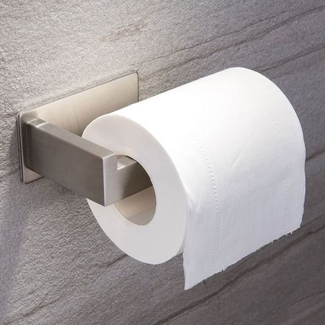 Porte Papier Toilette Auto-adhésif de sans Forage Support de Papier Mural Titulaire de Papier,Porte Rouleau Papier WC en Acier Inox Derouleur Papier WC (1/5)