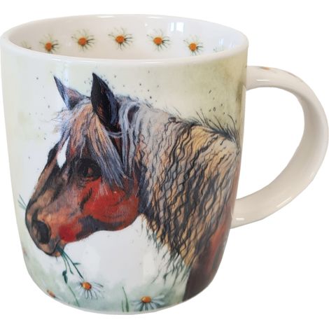 Mug en porcelaine Cheval et fleurs par Alex Clark (1/5)