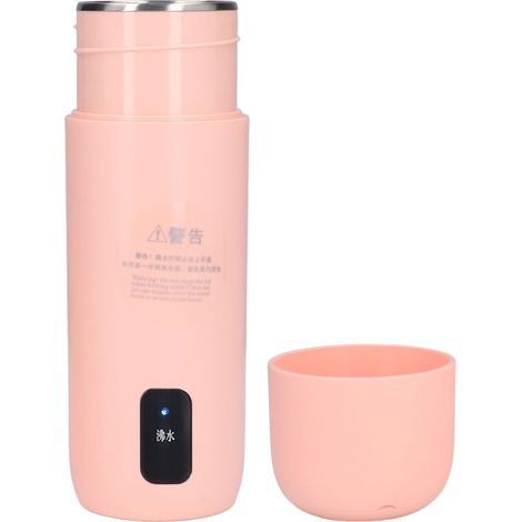 Bouilloire de voyage avec écran intelligent, 4 modes de chauffe, portable, contrôle précis de la température, bouteille rose de 350 ml, prise australienne 220 V (1/5)