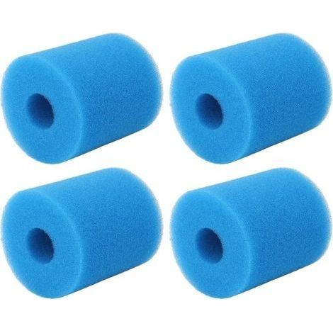 Cartouche D'éponge de Filtre de Piscine de Type H de 4 Pièces, éponge de Rechange de Cartouches de Mousse de Filtre de Piscine pour la Pompe de Piscine (1/5)