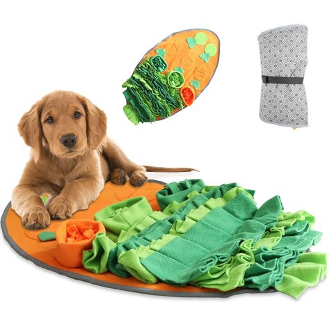 Coussin à renifler pour chien forme de carotte jouet éducatif interactif coussin à renifler lavable soulagement des odeurs Stress
