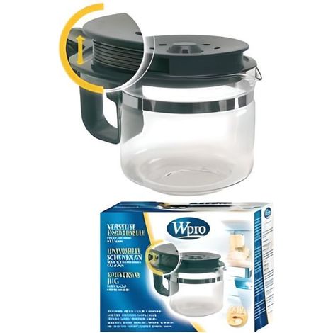 Verseuse Universelle - Verre Anti-Choc - Compatible Cafetière Électrique - 1,2 L - 9 à 12 Tasses