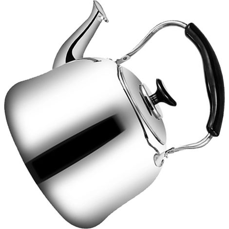 Bouilloire sifflante en acier inoxydable, alarme sonore d'ébullition, large ouverture, compatible avec les plaques de cuisson, théière avec filtre à thé, 2 L (1/5)