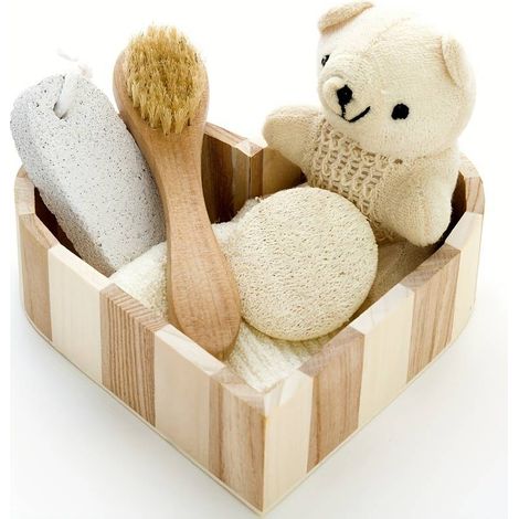 Accessoires de bain en forme de cœur, brosse de bain, boule de douche, fleurs de bain (1/3)