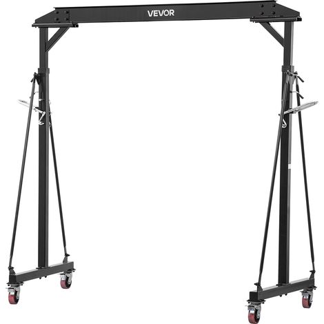 VEVOR Telaio Gru a Portale Altezza 243-363 cm Portata Max di 998 kg, Telaio Mobile con Portata 998 kg, Altezza Regolabile 243-363 cm, Ruote con Freno e Struttura in Acciaio, per Officine e Magazzini (1/5)