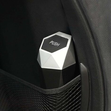 Mini poubelle de voiture, avec couvercle, anti-fuite, en plastique, pour voiture/maison/chambre/bureau (1/2)