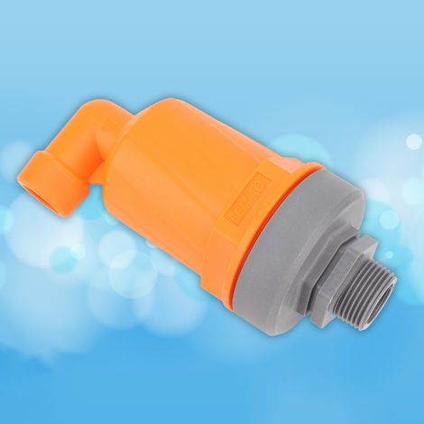 Soupape de purge d'air automatique orange, haute dureté, débit élevé, PP, soupape d'échappement, G1/2 supérieur, G1 inférieur, composé 6632B PP (1/5)