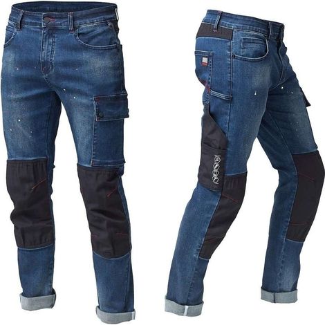 Pantaloni da Lavoro in Jeans Siggi Speed Blue S