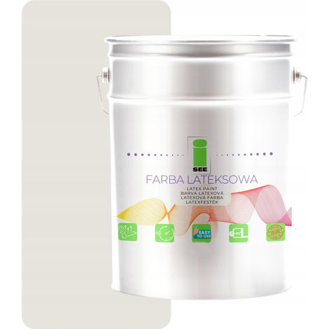 Latex-Wandfarbe, abwaschbar, dampfdurchlässig, hellgrau, 10 l