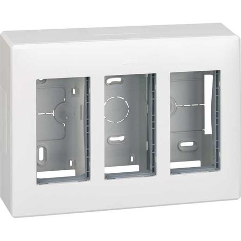 Boîtier 3 modules surface blanche SIMON 51000003-030