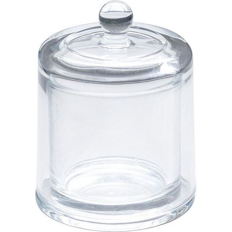 Boîte de Rangement avec Couvercle pour Cotons-tiges et Disques Démaquillants en Plastique Transparent (1/5)