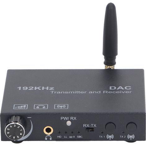 Convertisseur audio sans fil Bluetooth 5.3 numérique vers analogique, émetteur-récepteur audio coaxial optique, réglage du volume (1/5)