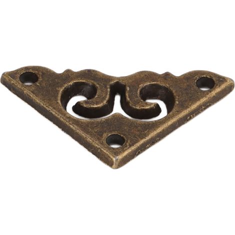 C059 Protections d'angle en alliage de zinc pour boîtes en bois, protections d'angle décoratives, protections d'angle à monter soi-même pour boîtes en bois, paquet de 20 pièces (1/5)