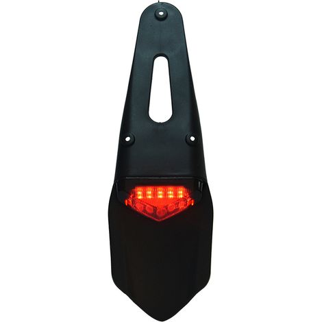 Feu stop LED moto pour cross, plaque d'immatriculation arrière argenté, phare de garde-boue (1/5)