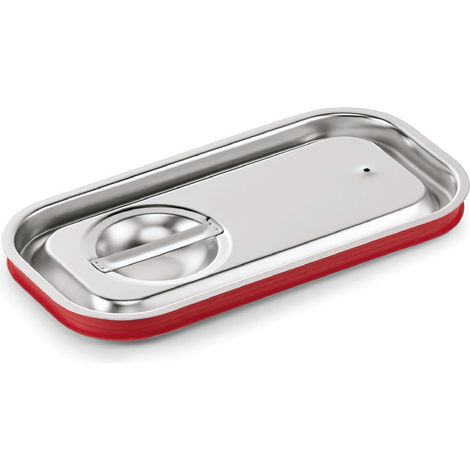 Couvercle transport inox GN 1/3 joint silicone pour bacs H 100 mm+ GN CORE - Was Germany (1/2)