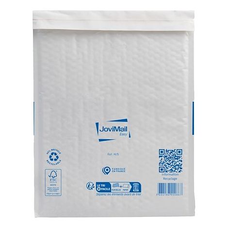 Pochette à bulles d'air kraft blanc 270 x 360 mm MailLite 92 g - Carton de 100