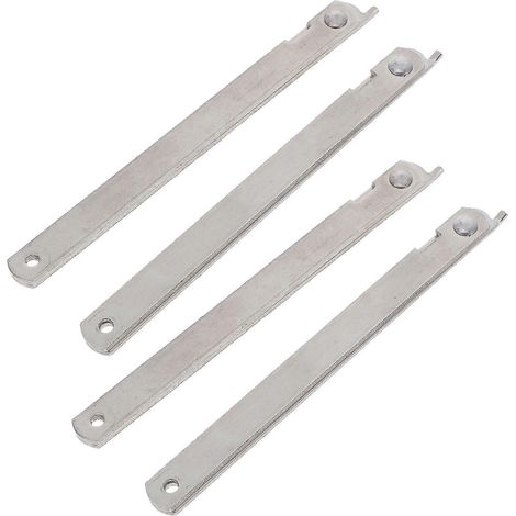 Lot de 4 charnières de maintien pour couvercle rabattable : support robuste pour couvercle de bureau, coffre à jouets, armoire (1/4)