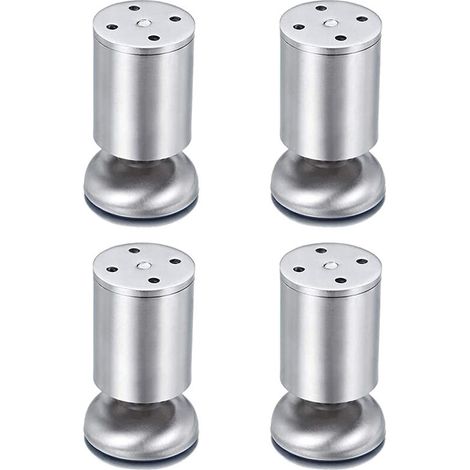Furniture Legs Set of 4 Adjustable Stainless Steel Furniture Legs (50 x 100mm) (1/5)