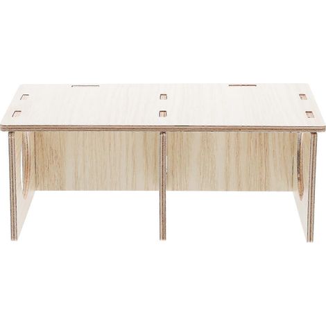 Nid en bois pour hamster et cobaye, maison pour hamster avec fenêtre transparente-21X11CM-Yellow