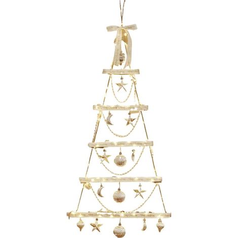 Décoration Murale Arbre De Noël Design Échelle Lumières d'arbre De Noël Décoration Murale Pour Entrée Maison Chambre Dortoir Magasin De Détail Exposition Appartement Salon (1/5)