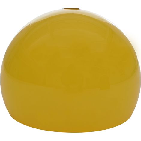 Lampenschirm HHG-106 für Bogen- und Pendelleuchte, Ersatzschirm, Ø 40cm, Kunststoff gelb (1/5)