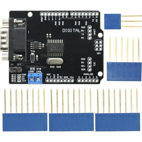 Kit de bricolage compatible MCP2515 EF02037 : carte contrôleur de bus CAN, module CAN haute vitesse de communication pour Arduino