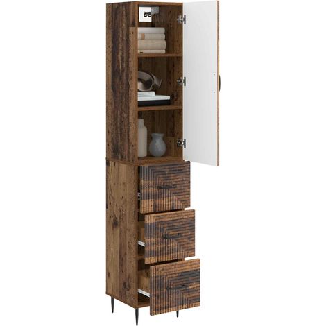 Set di armadi 2 pz Legno antico 33 x 34,5 x 90 cm DAS587187 (1/5)