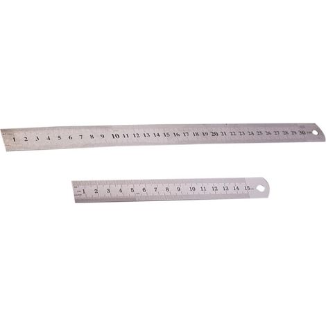 Règle double face de précision en acier inoxydable 15 cm et 30 (1/5)