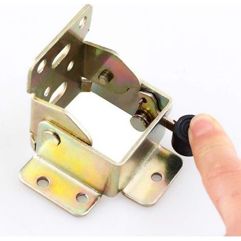 Lot de 2 supports pliants à 90 degrés charnières autobloquantes en acier laminé à froid pieds de table pliants pieds de lit charnières de soutien cachées (Positive brake)- (1/5)