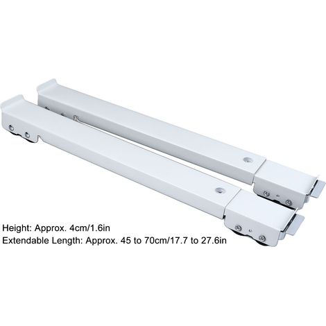 Ortviai Roulettes Mobiles pour Appareils Électroménagers – Support Réglable pour Lave-linge, Frigo, Sèche-linge – 24 Roues, Blanc, 2 Pièces (1/4)