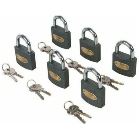 QORVA-(6pcs)Lot de 6 cadenas en fer à clés identiques - 50 mm