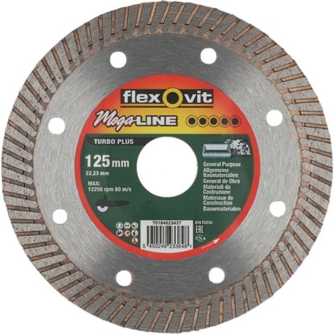 Disque diamant MEGA-LINE - Ø 125 mm - Ø alésage 22.2 mm - FLEXOVIT