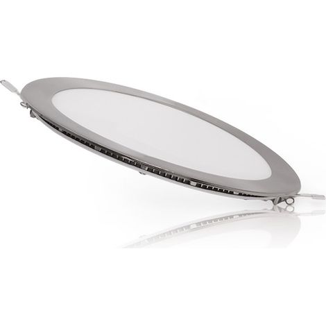 Piastra LED 12W 860Lm 6000ºK Nichel Satinato Circolare 50.000H [GL-CL-R12N-CW] (1/5)