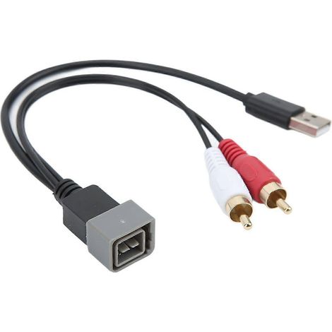 Compatible avec les autoradios Cube, Juke et Versa : câble de montage/adaptateur d'entrée USB de remplacement. (1/4)