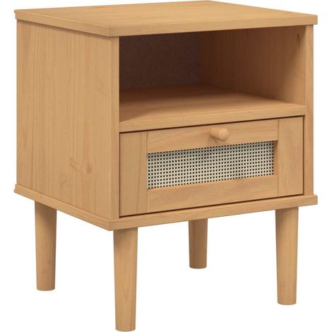 Maison Exclusive - Nachttisch SENJA Rattan-Look Braun 40x35x48cm (1/5)