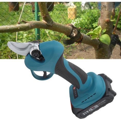 Cisailles électriques, cisailles électriques au lithium-ion, cisailles à greffer pour le jardinage, outils électriques domestiques haute capacité 21 V, norme européenne 100-240 V. (1/5)