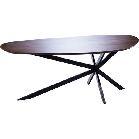 Amadeus - Table à manger rectangulaire 8 personnes en acacia et métal Porto (1/5)