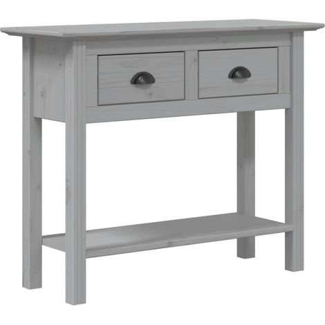 Table console BODO gris 90x34,5x73 bois de pin massif (1/5)