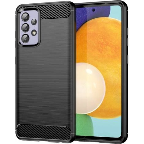 CUSTODIA IN CARBONIO PER SAMSUNG A52 5G + VETRO TEMPERATO 9H (1/2)