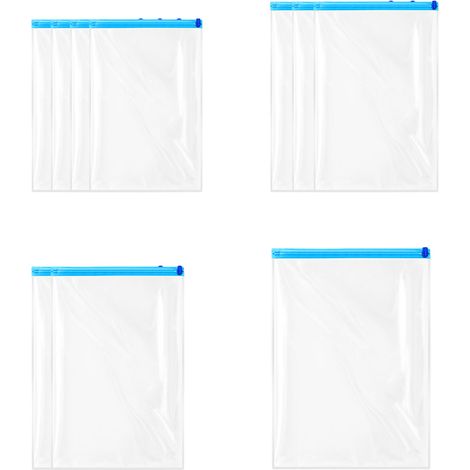 10 Sacs de compression, double fermeture éclair, gain de place 80%, rangement voyage et maison (1/5)