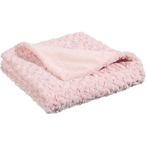 Plaid bouclette in pelliccia sintetica rosa 120x160cm - Atmosphera créateur d'intérieur