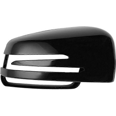 Rétroviseur extérieur droit noir brillant pour Mercedes W204 X204 - Capuchon de coque de rétroviseur latéral, garniture noire brillante (1/4)