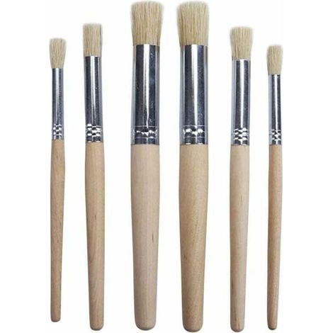 Professional Paint Brushes, Wooden Handle Paint Brushes for Oil, Acrylic and Watercolor Painting, 6 Pieces (1/5)