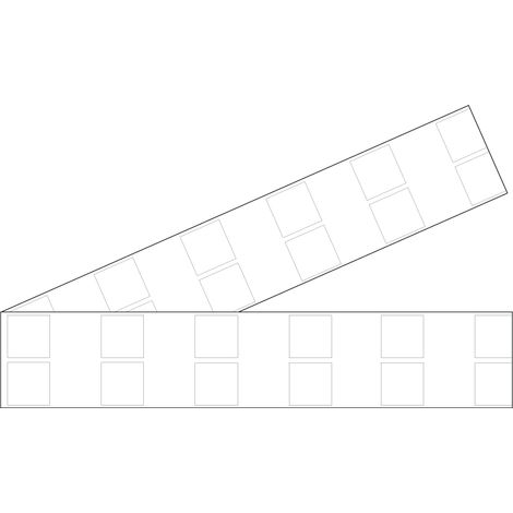 Lot 2 bandes 52mm x 1m - Double carrés Blanc - 4640730