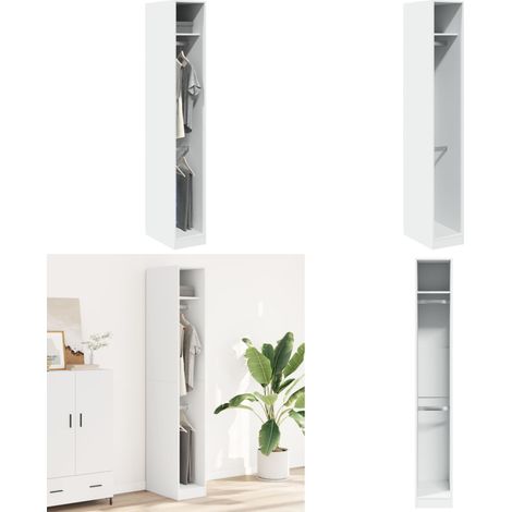 vidaXL Kleiderschrank Weiß 30x50x200 cm Holzwerkstoff (1/5)