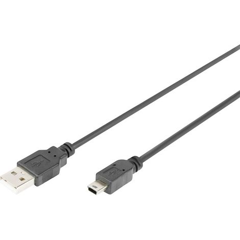 Digitus Câble USB USB-A mâle, USB-Mini-B mâle 3.00 m noir DB-300130-030-S (1/3)